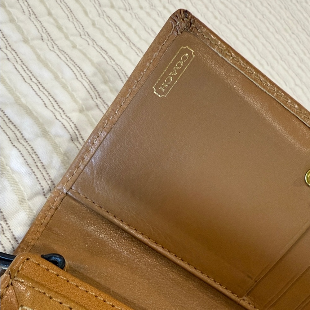 Coach Signature Canvas Wallet in Brown and Tan - Picture 7 of 11